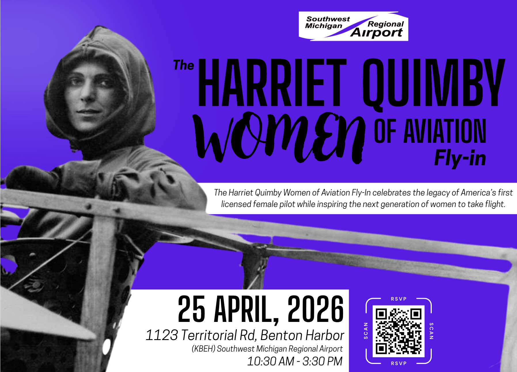 KBEH - The Harriet Quimby Women of Aviation Fly-in